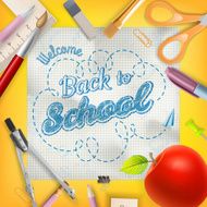 School season invitation template EPS 10 N7