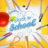 School season invitation template EPS 10 N9