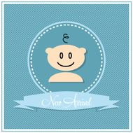 Greeting card for baby girl arrival N2
