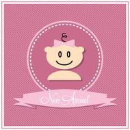 Greeting card for baby girl arrival N3