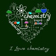 Chemystry doodles on school squared paper N2