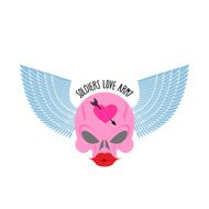 Logo logo of soldier love Pink skull
