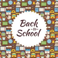 Flat Vector Pattern Back to School Background