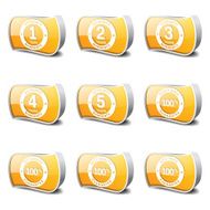 Warranty Guarantee Seal Yellow Vector Button Icon Design Set N2