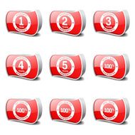 Warranty Guarantee Seal Red Vector Button Icon Design Set N2
