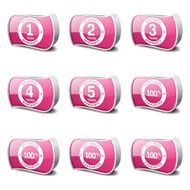 Warranty Guarantee Seal Pink Vector Button Icon Design Set N3