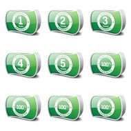 Warranty Guarantee Seal Green Vector Button Icon Design Set N3