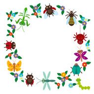 Funny insects Spider butterfly dragonfly mantis beetle wasp ladybugs N2