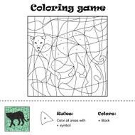 Hidden picture - Coloring Page Panter