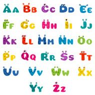cartoon monster alphabet
