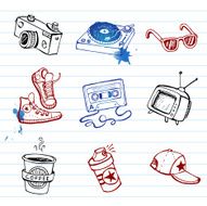 Hipsters doodle set N2