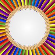 Abstract frame of colored pencils background