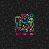 Education and science concept on seamless background
