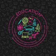 Education and science concept on seamless background N2