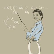 The chemistry teacher at school