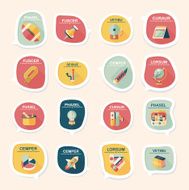 School bubble speech banner design flat background set eps10 N48