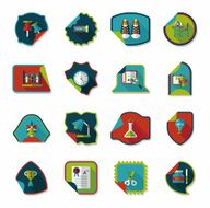 school sticker flat banner background set eps10 N12