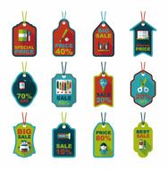 school tag flat banner background set eps10 N4
