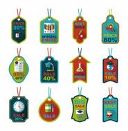 school tag flat banner background set eps10 N10