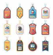 school tag flat banner background set eps10 N14