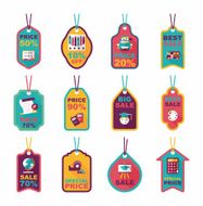 school tag flat banner background set eps10 N26