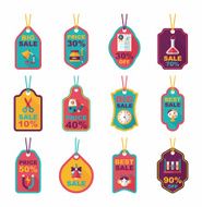 school tag flat banner background set eps10 N28
