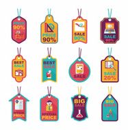 school tag flat banner background set eps10 N29