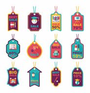 school tag flat banner background set eps10 N34
