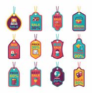 school tag flat banner background set eps10 N35