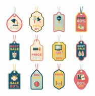 school tag flat banner background set eps10 N40