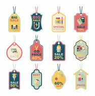 school tag flat banner background set eps10 N44