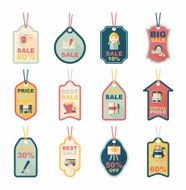 school tag flat banner background set eps10 N46