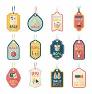 school tag flat banner background set eps10 N48