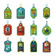 school tag flat banner background set eps10 N53