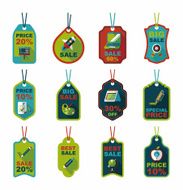 school tag flat banner background set eps10 N55