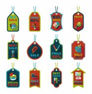 school tag flat banner background set eps10 N56