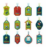 school tag flat banner background set eps10 N59