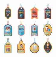 school tag flat banner background set eps10 N64