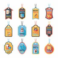 school tag flat banner background set eps10 N65