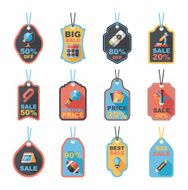 school tag flat banner background set eps10 N70