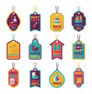 school tag flat banner background set eps10 N77