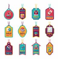 school tag flat banner background set eps10 N78