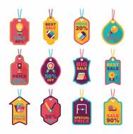 school tag flat banner background set eps10 N79