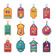 school tag flat banner background set eps10 N83
