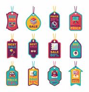 school tag flat banner background set eps10 N84