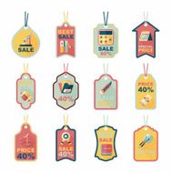 school tag flat banner background set eps10 N91