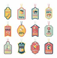 school tag flat banner background set eps10 N94