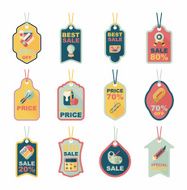 school tag flat banner background set eps10 N95