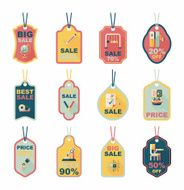 school tag flat banner background set eps10 N96