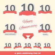 Ten years anniversary icons collection N2